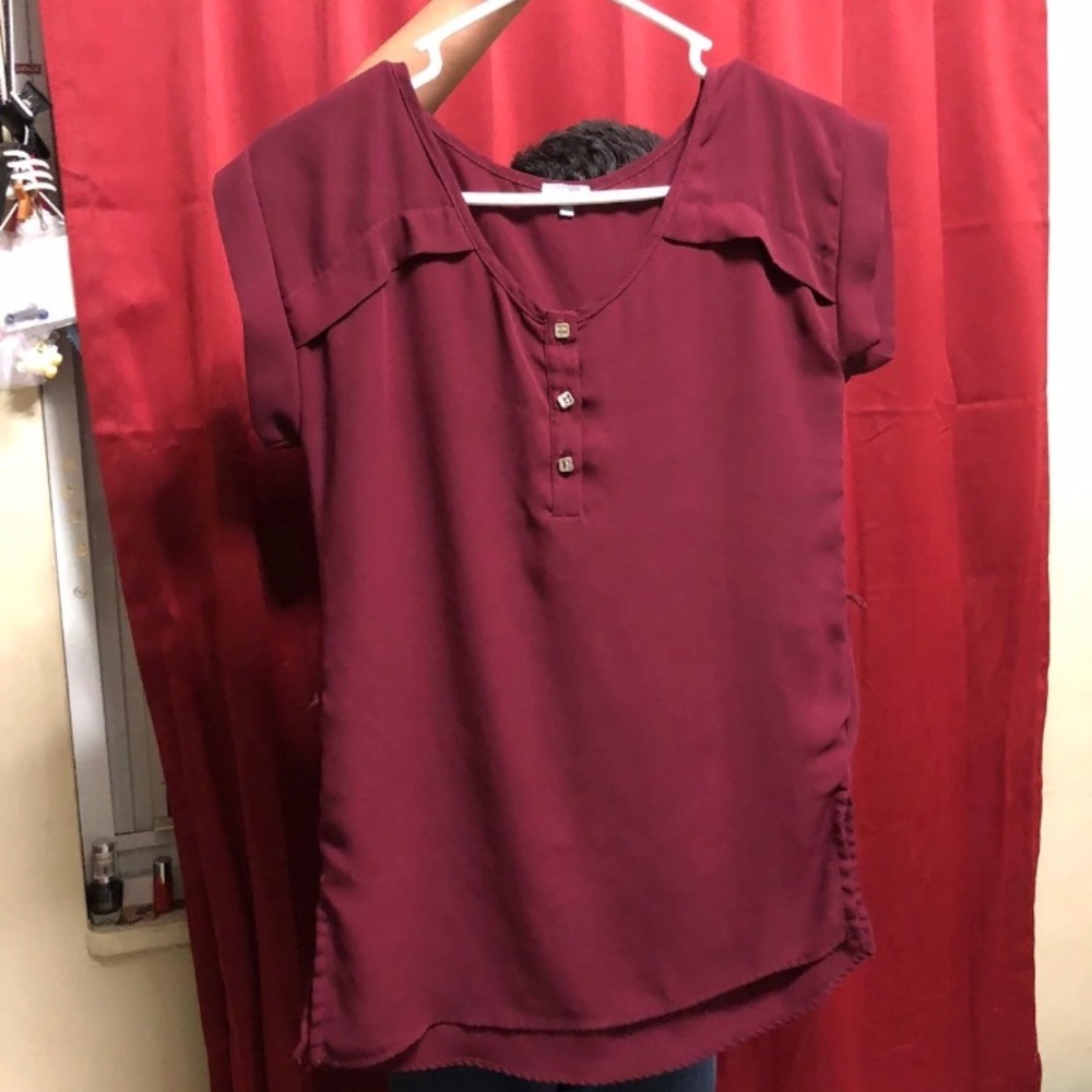 Burgundy Blouse